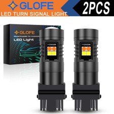 2X 3157 3156 Switchback LED Turn Signal Light Bulbs DRL 4157na 3457a White/Amber