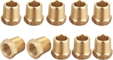 1/4 NPT Male Thread to 1/8 NPT Female Thread Brass Reducer Hex Bushing Brass Fit