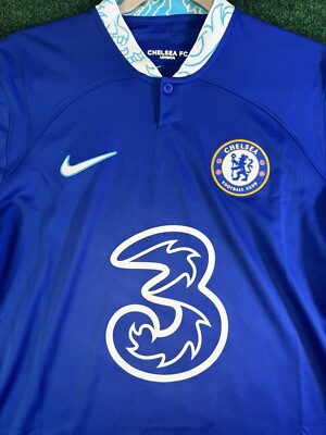 Nike Chelsea FC 22/23 Stadium Home Soccer Jersey Rush Blue Mens Sz