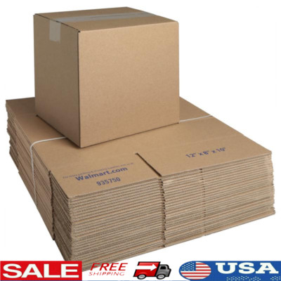 Recycled Shipping Boxes 12x10x8 inches Bundle of 30 Flat Packed Eco-Friendly New