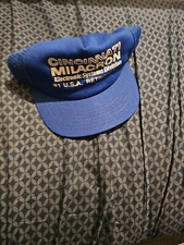 CINCINNATI MILACRON Cap Hat Made In USA vintage blue Some Inside Damage.