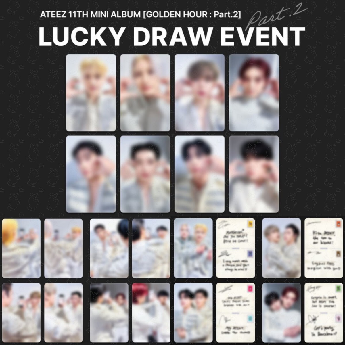 ATEEZ Golden Hour Part.2 Makestar Online LuckyDraw Photocard ATEEZ Golden Hour Part.2 Makestar Online LuckyDraw Photocard
