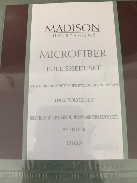 Madison Luxury Home. Microfiber Full Sheet Set | eBay