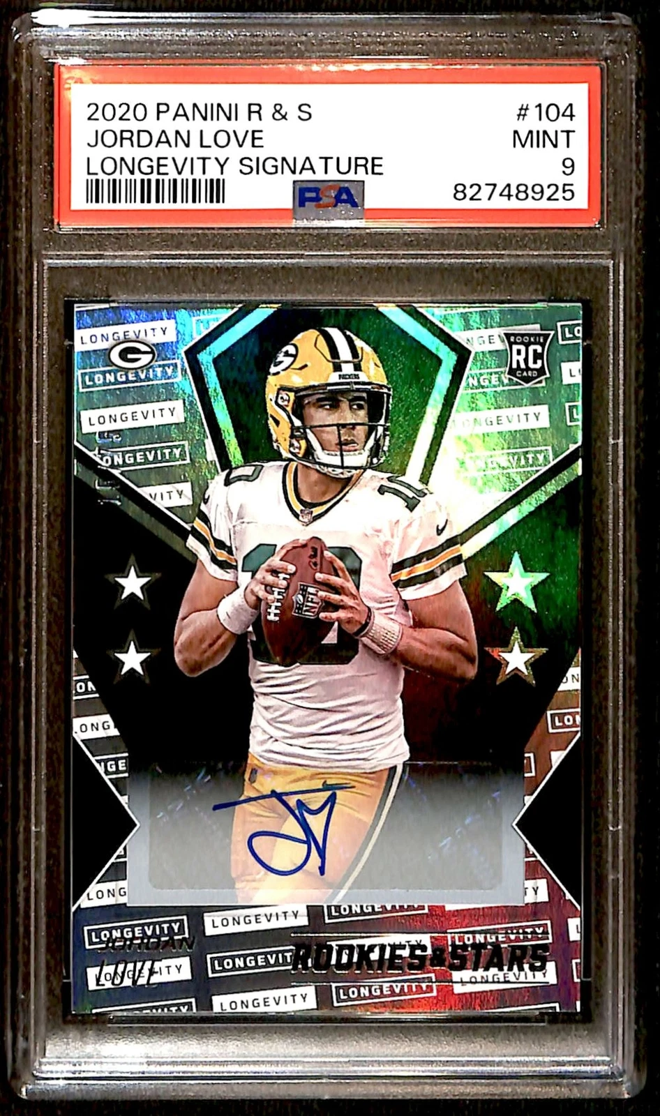 Jordan Love Panini Rookies & Stars #104 Longevity Signature
