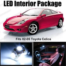 6 x Premium Xenon White LED Lights Interior Package Deal Toyota Celica + Tool
