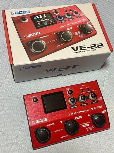 Boss VE-22 Vocal Effects Looper Pedal Gitarre Bass kompakt rot Audio Sound Gear