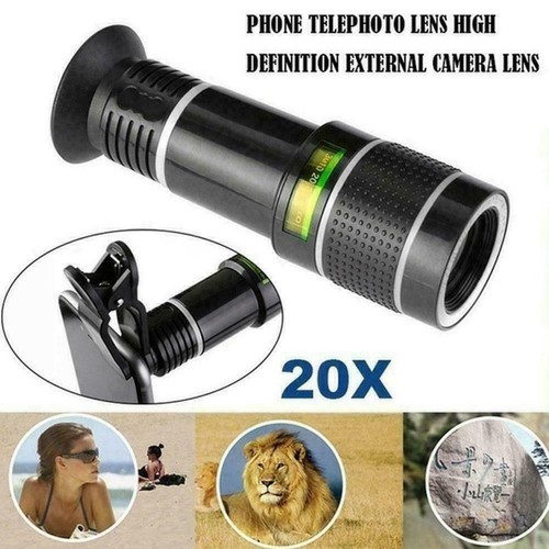 Universal 20X Zoom External Mobile Phone Camera HD Telephoto Lens Zoom Focus - Zdjęcie 4 z 14