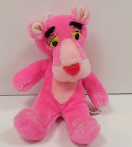 big pink panther stuffed animal