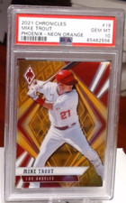 G271 2021 CHRONICLES MIKE TROUT PHOENIX NEON ORANGE PSA 10 6/17