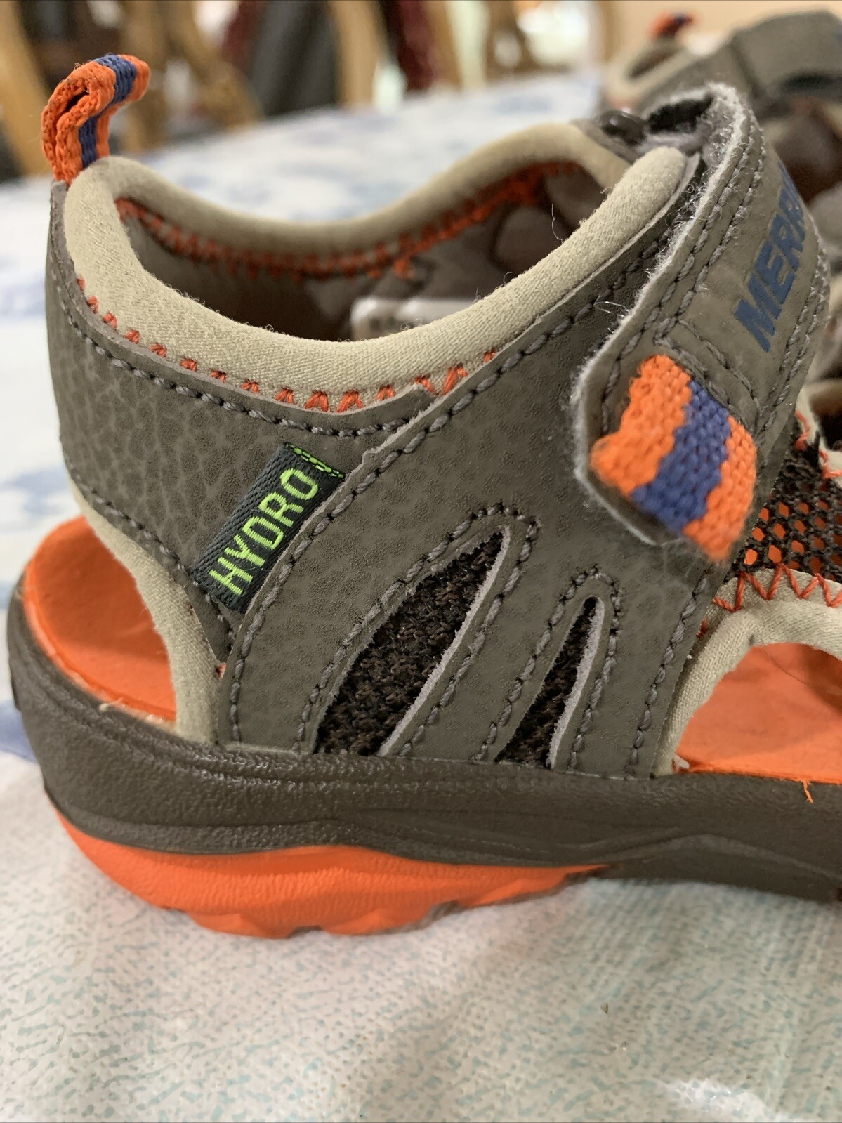 Sandali da trekking Merrell HYDRO RAPID scarpe da acqua bambini taglia 9 M arancione grigio spiaggia