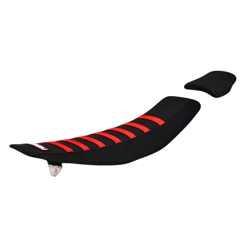 2019-2022 YAMAHA WR 450F SEAT COVER By Enjoy MFG ALL BLACK RED RIBS #158 - Picture 1 of 5