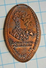 Downtown Aquarium elongated penny Houston Texas USA cent Snake souvenir coin