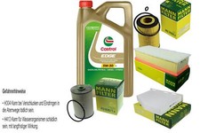 INSPEKTIONSKIT FILTER CASTROL 5L ÖL 5W30 für VW Golf VI 5K1 2.0 TDI