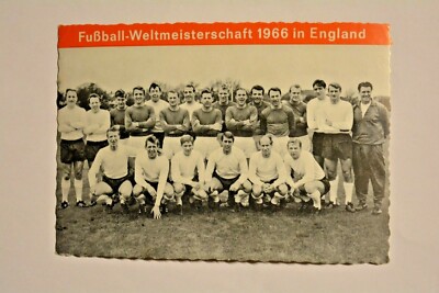 Kunold Fußball WM 1966 England Mannschaft m.B.Moore,Charlton-Postkarte 10x14cm 