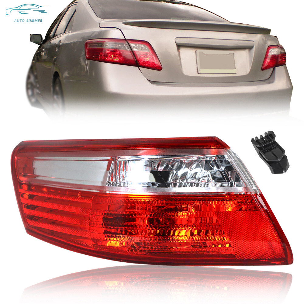 TINVHY Passenger Side Rear Tail Light Assembly For 2007-2009 Toyota Camry, Red/Clear 2 thumbnail image