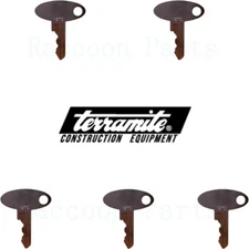 5 Terramite Backhoe Ignition keys T5C,T6,T9