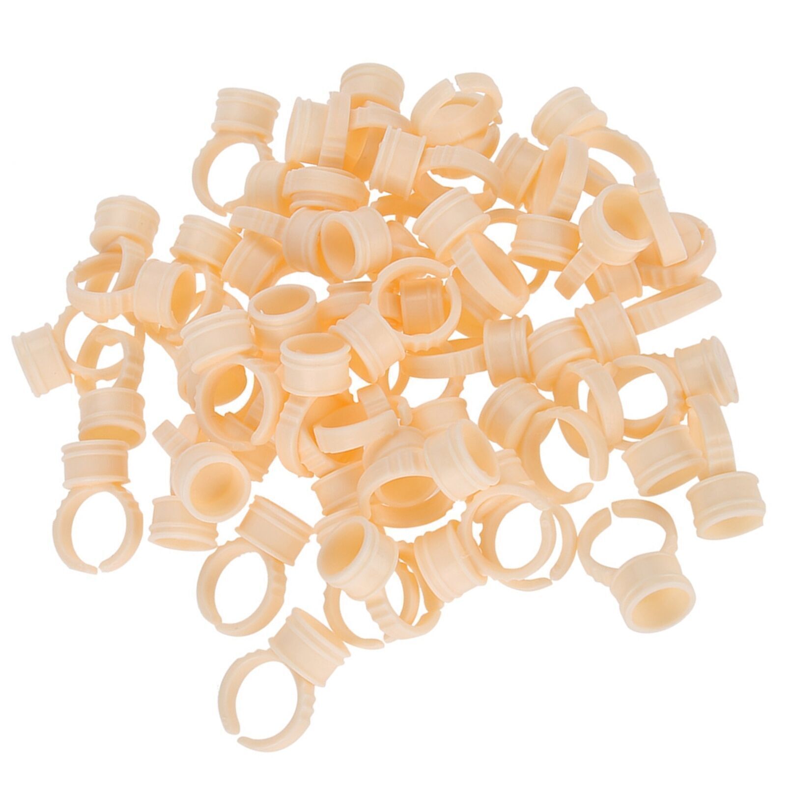 100Pcs Eyebrow Tattoo Ring Cup Microblading Pigment Glue Holder M