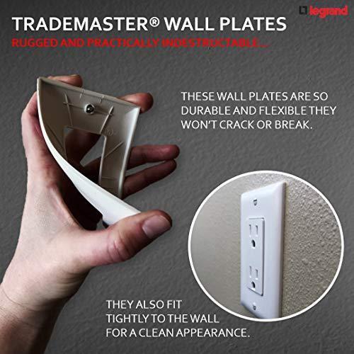 Legrand - Pass & Seymour TP262W Trade Master Wall Plate 2 Gang 2 Decorator,