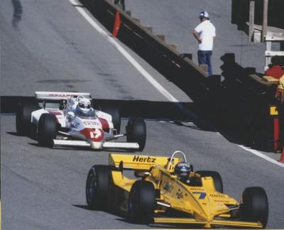 A portrait of USA Indy car driver Al Unser Jr. of the Penske Racing
