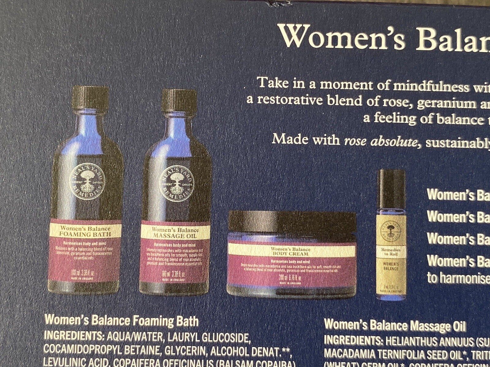 Neals Yard Remedies Women’s Balance Harmonising Collection gift box eBay