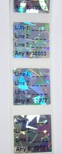 CI75c 3/4" Square Custom Print Tamper Evident Hologram Label Sticker Seals