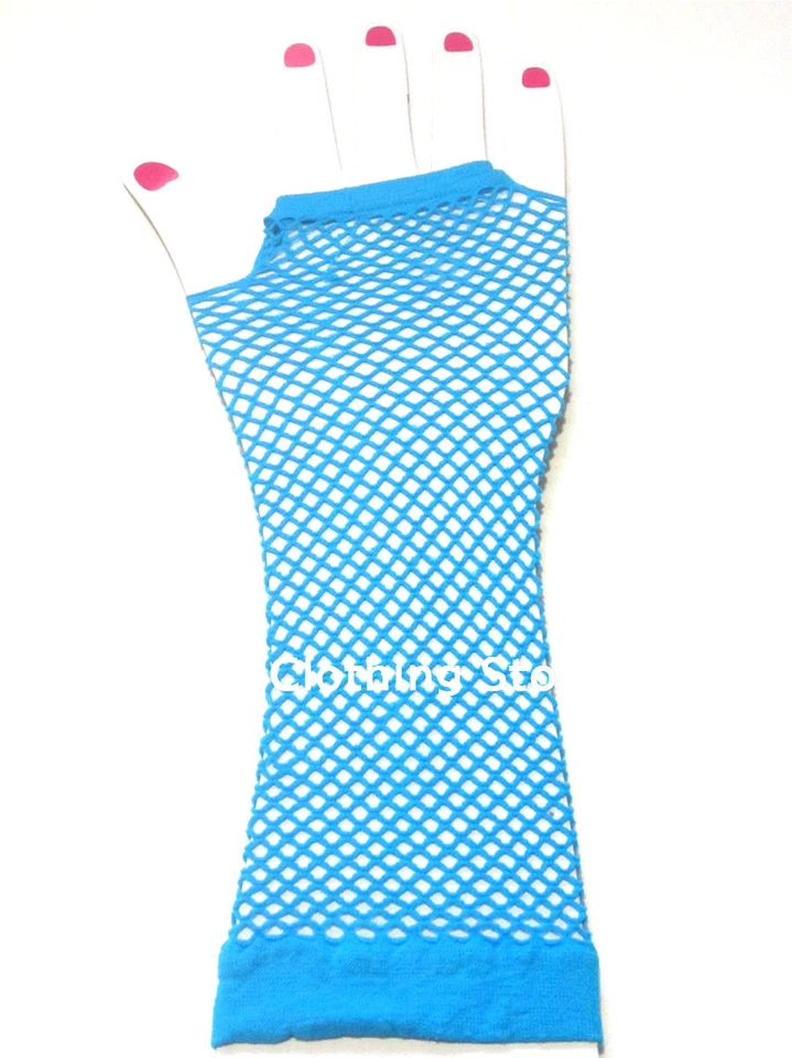 1 Par de Guantes de Rejilla para Mujer Disfraz Punk Hasta el Codo Sin Dedos Boda Fiesta Foto 2 de 4