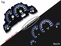 Selbstleuchtende Tachoscheiben Plasma Tacho Opel Corsa C 1F 0-220Km/H #