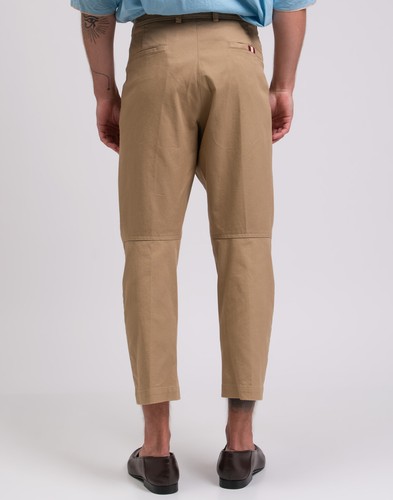 RRP €425 BALLY Cropped Chino Trousers IT50 US34 L Coolmax Khaki Made in Italy - Picture 5 of 6