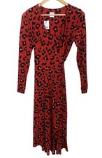 NWT Cabi Women’s XS Siren Wrap Dress Leopard Animal Print Stretch $144 #5771