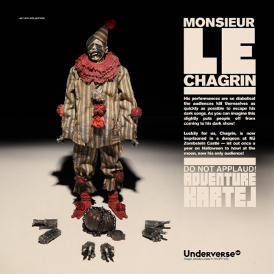 その他 threea Adventure Kartel MONSIEUR CHAGRIN UNDERVERSE Adventure Kartel Series MONSIEUR CHAGRIN Action Figures