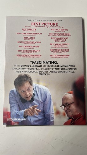 The Two Popes Netflix DVD For Your Consideration FYC Anthony Hopkins Meirelles - Picture 2 of 6