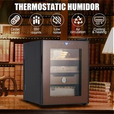 33L Electric Humidor W/Heating and Cooling Temperature Control System 350 Count