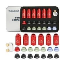 Bullet and Headspace Gauge Comparator Kit with 14 Inserts and 6 Bushings, Rel...