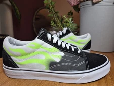 Vans Old Skool Neon Flame Sneakers - Mens Size 10