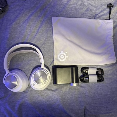 SteelSeries Arctis Nova Pro Wireless White Gaming Headset w/ Wicked Cushions