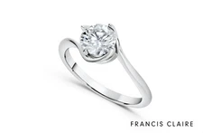 Francis Claire Sirius Moissanite Ring 💍 0.85 Carat DEF Color Gemstone Sz 8