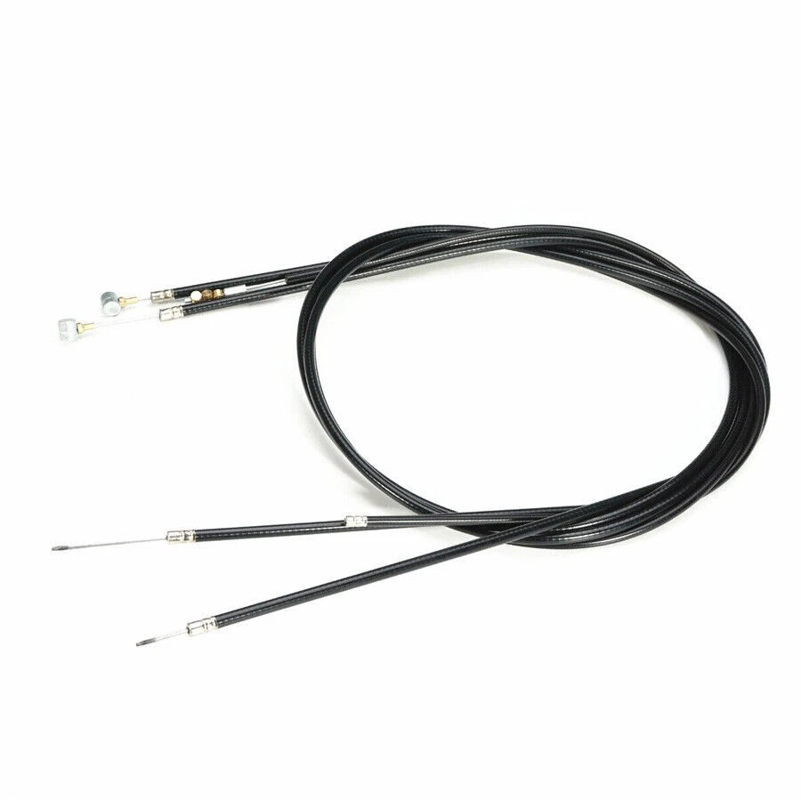 Universal Black Motorcycle Cable Set Kit Clutch Brake Throttle Harness Wires - Image 2 of 4