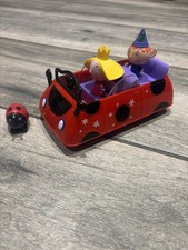 Ben & Holly’s  Little Kingdom Push Along Gaston Ladybird Car plus 3 Figures Rare
