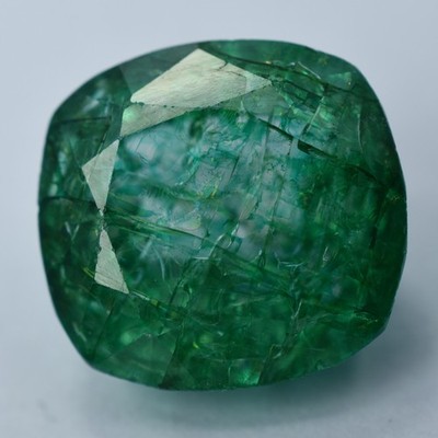 Natural Loose Green Emerald CERTIFIED Cushion Gemstone Most Expensive 16.40 Ct