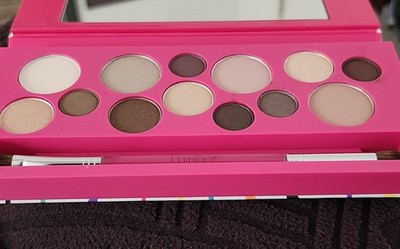 Clinique All About Shadow Palette Flowered Case 13 Shades Mirror, Brush New