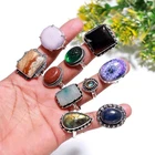 Multi Design Gemstone Wholesale Lot Handmade Rings 925 Sterling Silver Jewelry