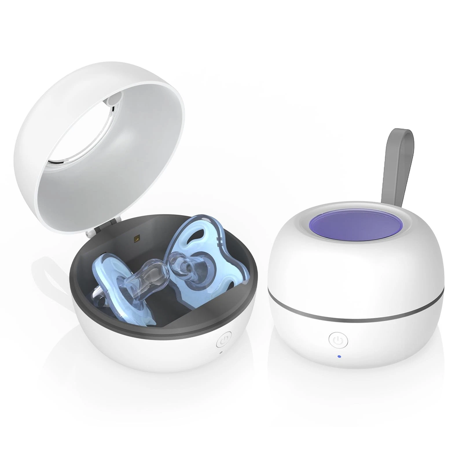 Portable Pacifier Sanitizer, UV Light Sanitizer Box (Large White)