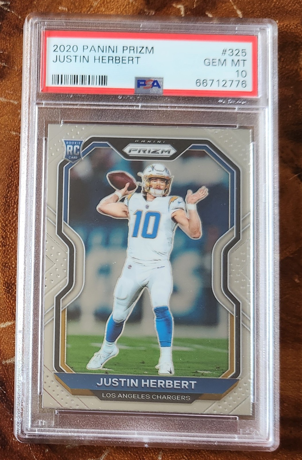 Justin Herbert Panini Prizm #325 Base