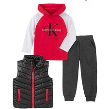 Calvin Klein Boys Puffy Vest and Joggers Set Size 6 NWT