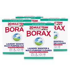 All-Natural Borax Powder 65oz - 4 Pack Laundry Booster  Multi-Purpose Cleaner,