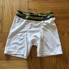 Champro Youth Comression Briefs Short White Youth Small