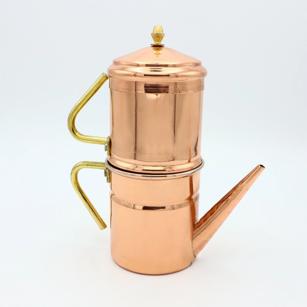 Genuine Neapolitan Copper Coffee Pot 4 Cup With Filter