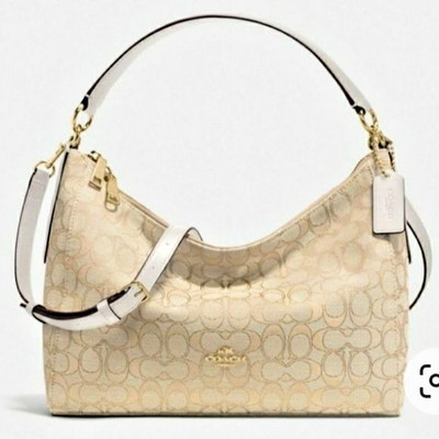 Coach Outline Signature East West Celeste Slouchy Hobo Shoulder Bag