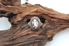 Antique Victorian Silver Ornate Cupid Angel Cameo Ring Size 4.5 Cherub