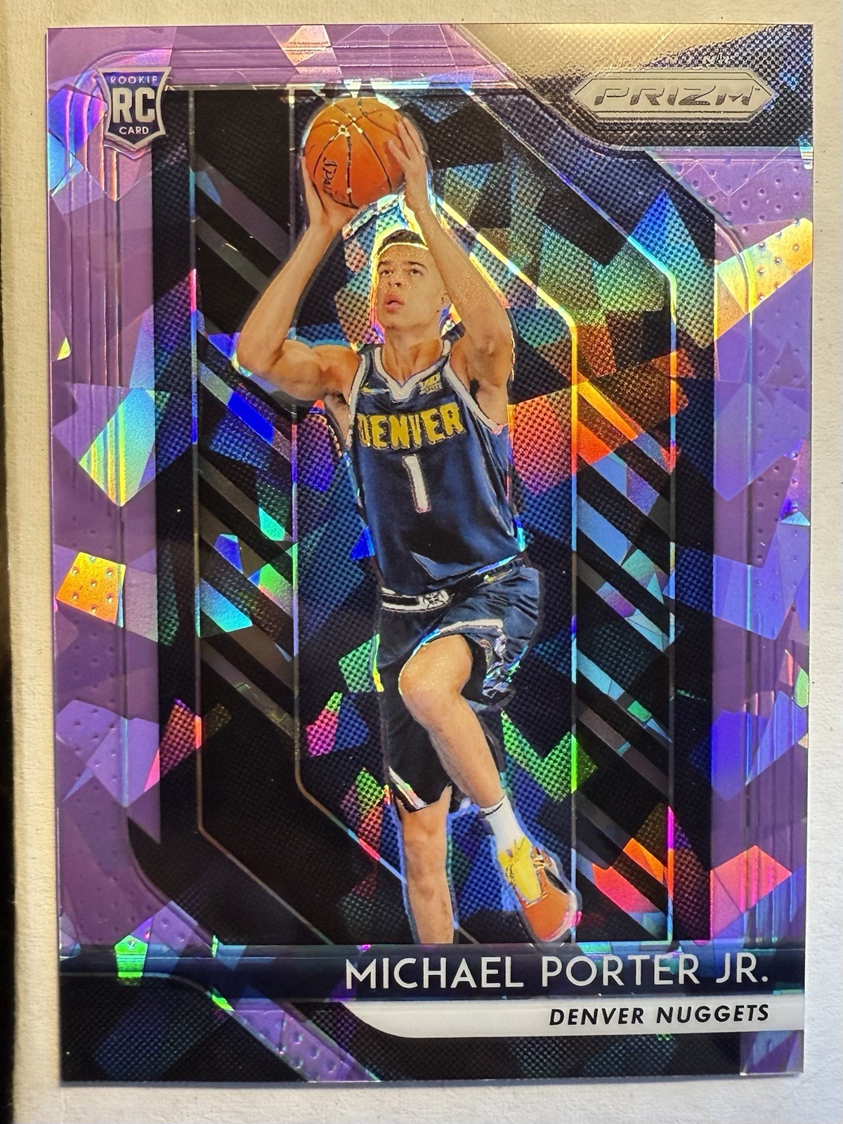 2018-19 Panini Prizm #32 Purple Ice Michael Porter Jr /149 Rc Nets SP